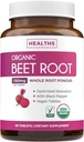 USDA Organic Beet Root Powder (60 Tablets) 1350mg Μπιζέλια ανά Σερβίρισμα με Μαύρο Πιπέρι για Επιπλέον Απορρόφηση - Super Antioxidant και Nitrate Supplement for Athletic Performance and Stamina - Χωρίς κάψουλες