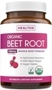 USDA Organic Beet Root Powder (60 Tablets) 1350mg Μπιζέλια ανά Σερβίρισμα με Μαύρο Πιπέρι για Επιπλέον Απορρόφηση - Super Antioxidant και Nitrate Supplement for Athletic Performance and Stamina - Χωρίς κάψουλες