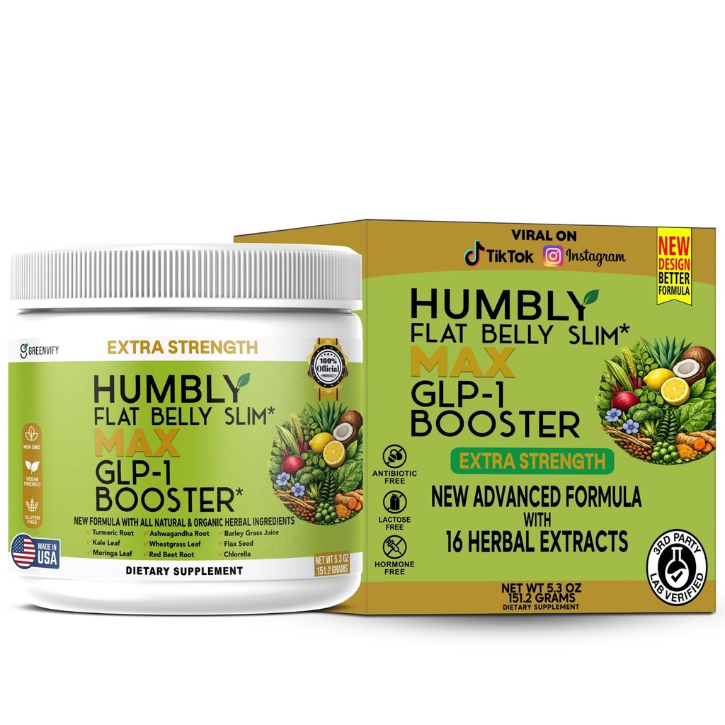 Humbly Flat Belly Booster, Organic Herbal Ingredients, 5.3 oz (1)