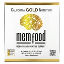 California Gold Nutrition MEM Food, Memory & Cognative Support with MEM Blend, L-Serine, Organic Lion's Mane and Blueberry Juice Powder, 60 Packets, 0.3 oz (8.5 g) Κάθε ένα