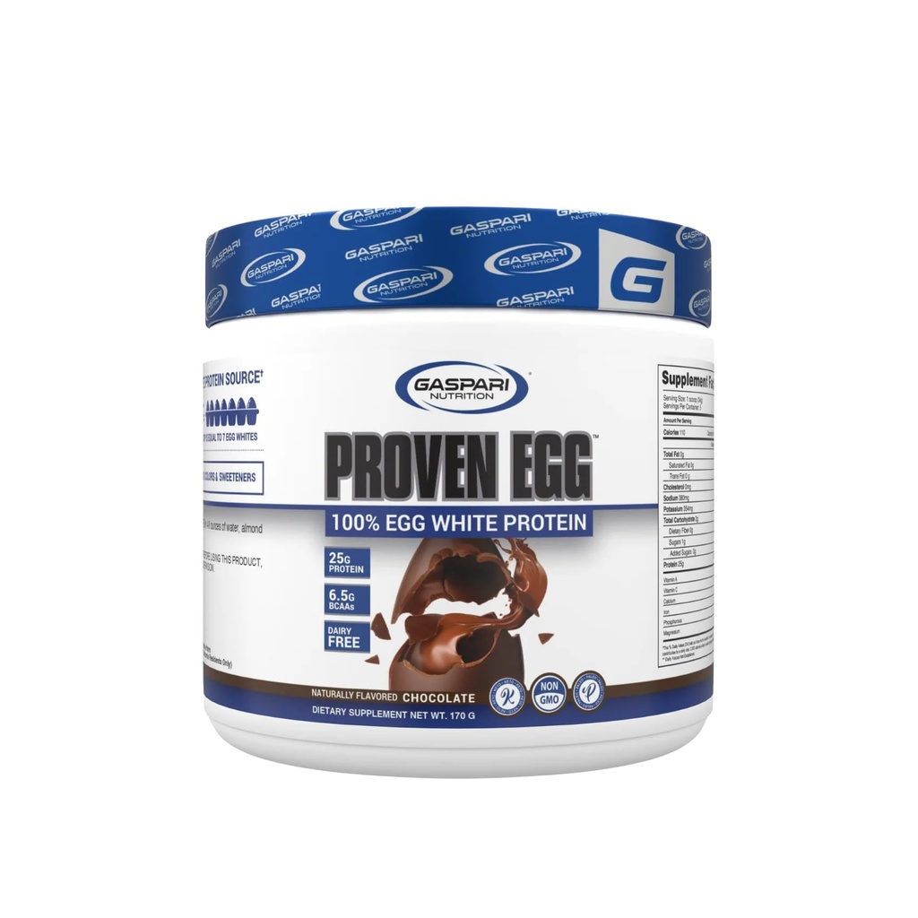 Gaspari Nutrition Proven Egg, 100% Egg White Protein, Keto Friendly, Dairy and Lactose Free, Soy Free (5 Servings, Chocolate)
