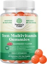 Teen Multivitamin Gummies 12-17 - Teen Boys & Girls Gummy Vitamins for Better Skin, Immune Strength, Mood & Energy Support - Teenage Girl & Boy Συμπληρώματα με Zn, Mg, Vitamin A, C, D & E - 60 Ct