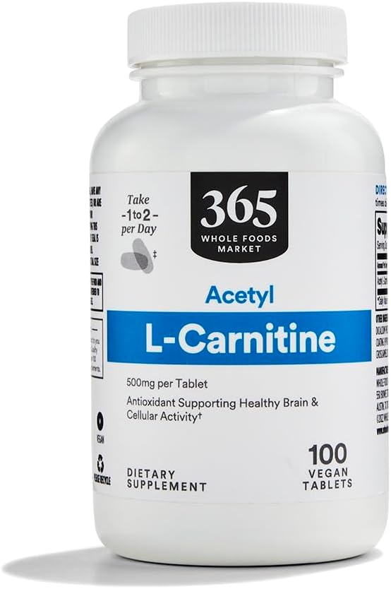 Ολόκληρη αγορά τροφίμων, Acetyl L- καρνιτίνη 500mg, 100 ct
