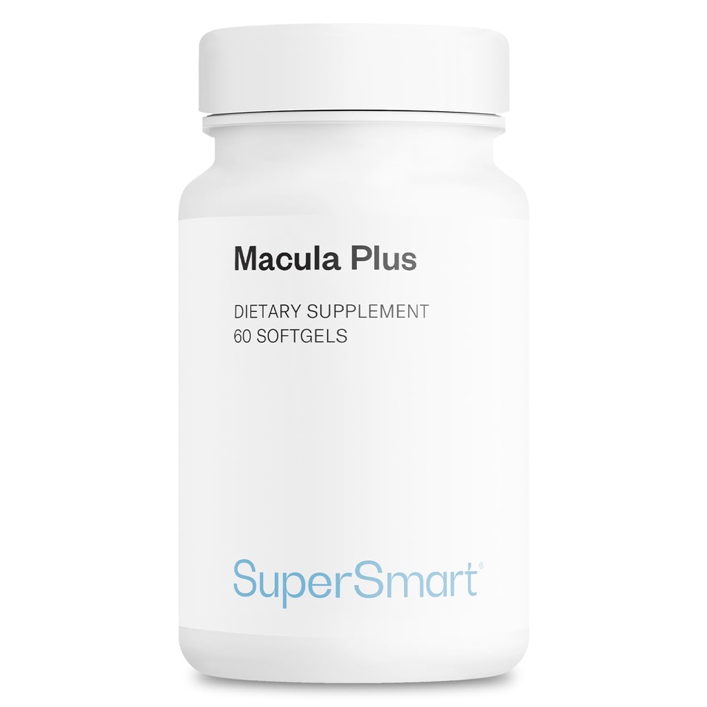 Supersmart - Macula Plus (High Potency Complex) - with Lutein, Zeaxanthin, Astaxanthin, Cyanidin 3-Glucoside - Advanced Eyes Supplement | Non-GMO & Gluten Free - 60 softgels
