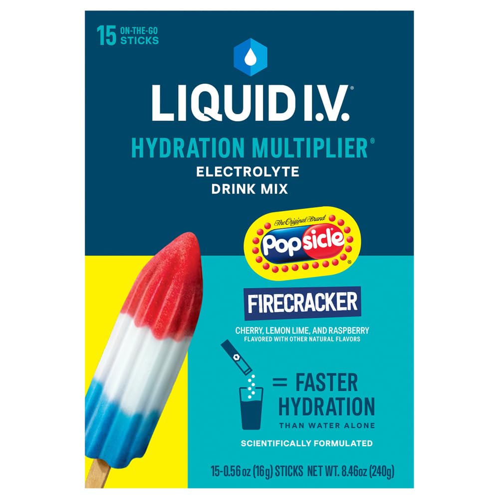 Liquid IV, Popsicle Firecracker Hydration Multiplier, 15 Count