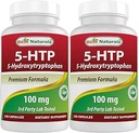 Best Naturals 2 Συσκευασία 5- HTP (5- υδροξυτρυπτοφάνη) 100 mg 120 Καψάκια