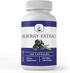 Pure Original Ingredients Bilberry Extract, (100 Capsules) Always Pure, No Additives Or Fillers, Lab Verified