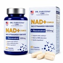 Liposomal NAD+ Supplement 550mg – NMN Alternative with Trans-Resveratrol – Cellular Energy, DNA Repair & Anti-Aging – 60 Vegan Capsules, Non-GMO, Made in USA