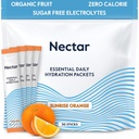 Πακέτα Ενυδάτωσης Nectar - Packets σκόνης ηλεκτρολυτών - Χωρίς Ζάχαρη ή θερμίδες - Βιολογικά Υγρά Φρούτων Καθημερινά IV Ηλεκτρόλυτα Σκόνη για Αφυδάτωση Ανακούφιση και ταχεία ενυδάτωση (Orange 30 Pack)