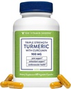 Η Τριπλή Δύναμη Βιταμίνης Shoppe Turmeric με Κουρκουμίνη 900mg, Υποστηρίζει Κοινή Κινητικότητα & Παρέχει Αντιοξειδωτικά Οφέλη & 5mg Βιοπερίνη για την ενίσχυση της θρεπτικής απορρόφησης - Μια φορά την ημέρα (60 κάψουλες)