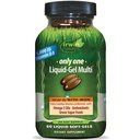 Irwin Naturals Μόνο ένα Liquid-Gel Multi με σίδηρο - 60 Liquid Softgels - Daily Essential Vitamins, Minerals, Antioxidants, Omega-3s & Green Super Foods
