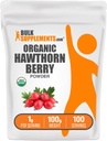 BulkSupplements.com Βιολογικό Hawthorn Berry Powder - συμπλήρωμα βοτάνων, Hawthorn Berry Organic - Vegan & Gluten Free, 1g ανά Σερβίρισμα, 100g (3.5 oz) (Pack of 1)