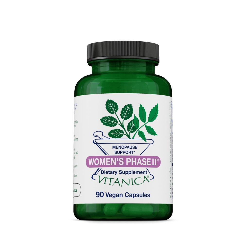 Vitanica Women's Phase II, Menopause Support, Vegan, 90 Capsules