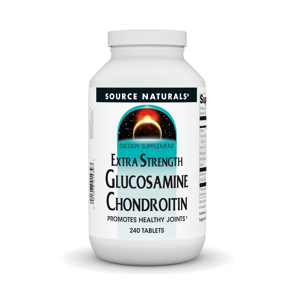 Source Naturals Extra Strength Glucosamine Chondroitin, Προωθεί υγιείς αρθρώσεις*, 240 δισκία