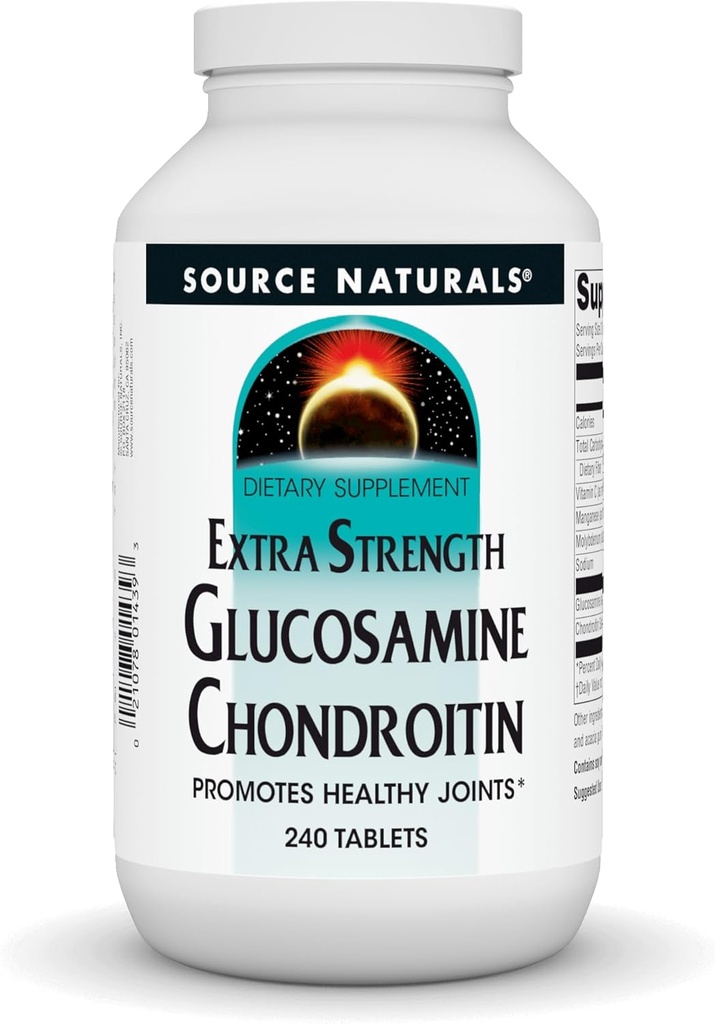 Source Naturals Extra Strength Glucosamine Chondroitin, Προωθεί υγιείς αρθρώσεις*, 240 δισκία