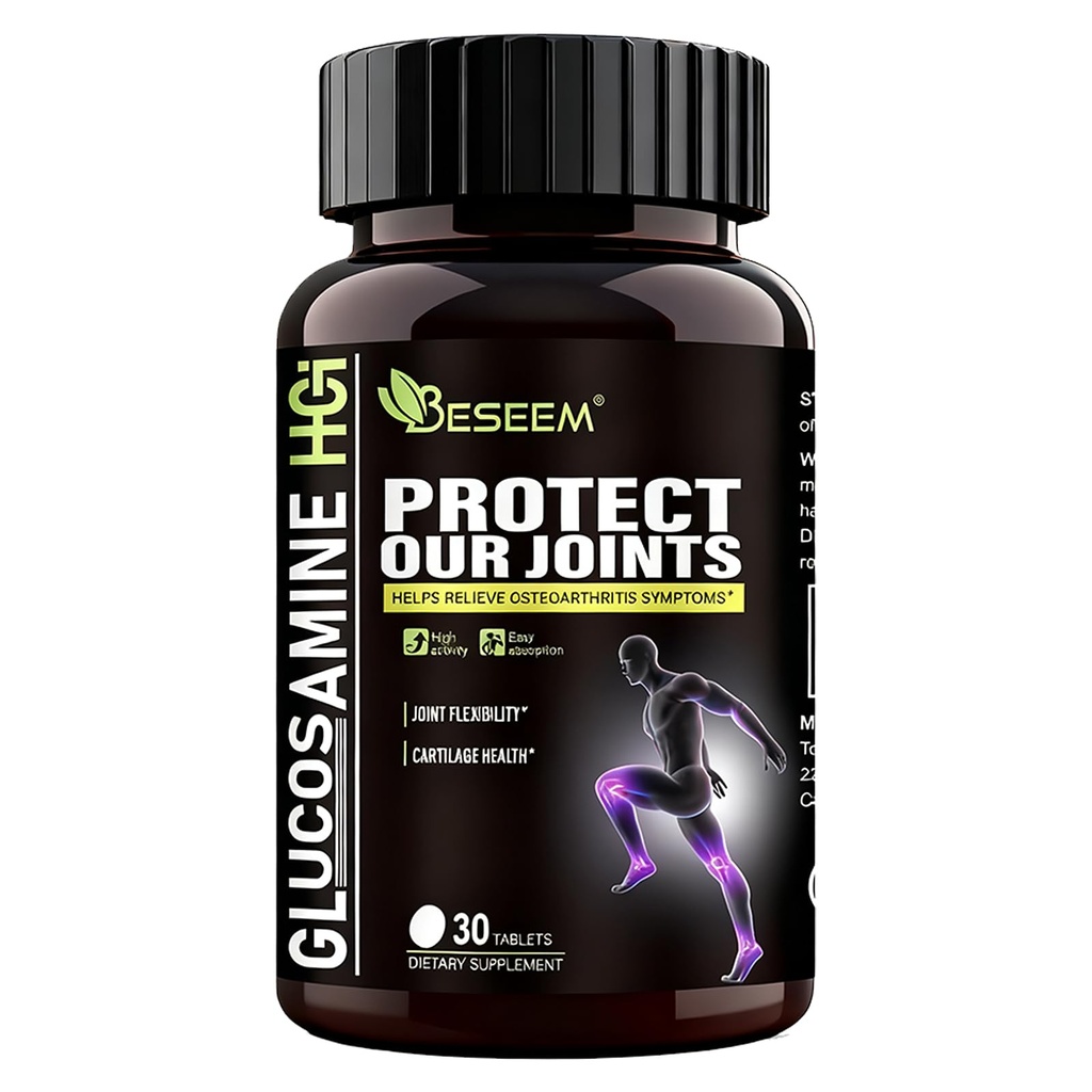 Triple-Action Joint Support Supplement - Glucosamine with MSM & Hyaluronic Acid Joint Relief Blend, Supports Joint Cartilage Health, Flexibility & Comfort, 30 Caplets