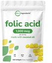 Φολικό οξύ 1.000 mcg, 500 Coconut Oil Softgels (1mg) 