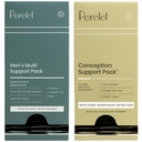 Πακέτο υποστήριξης Perelel Conception & πακέτο πολλαπλής υποστήριξης ανδρών, προγεννητική πολυβιταμίνη για την ευεξία γονιμότητας & καθημερινή πολυβιταμίνη για την ευεξία ανδρών, 60 πακέτα ημερήσιων χαπιών