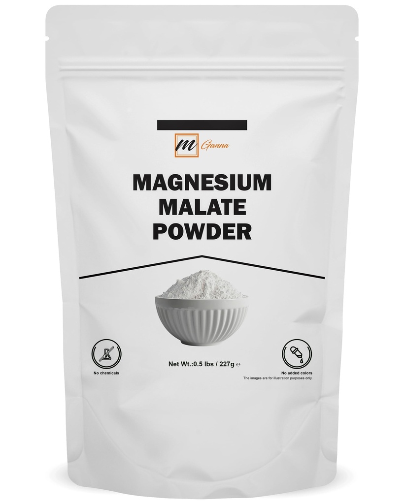 Magnesium Malate Powder | 227g / 0.5 lbs Fine Powder | Ideal for DIY & Formulation Use
