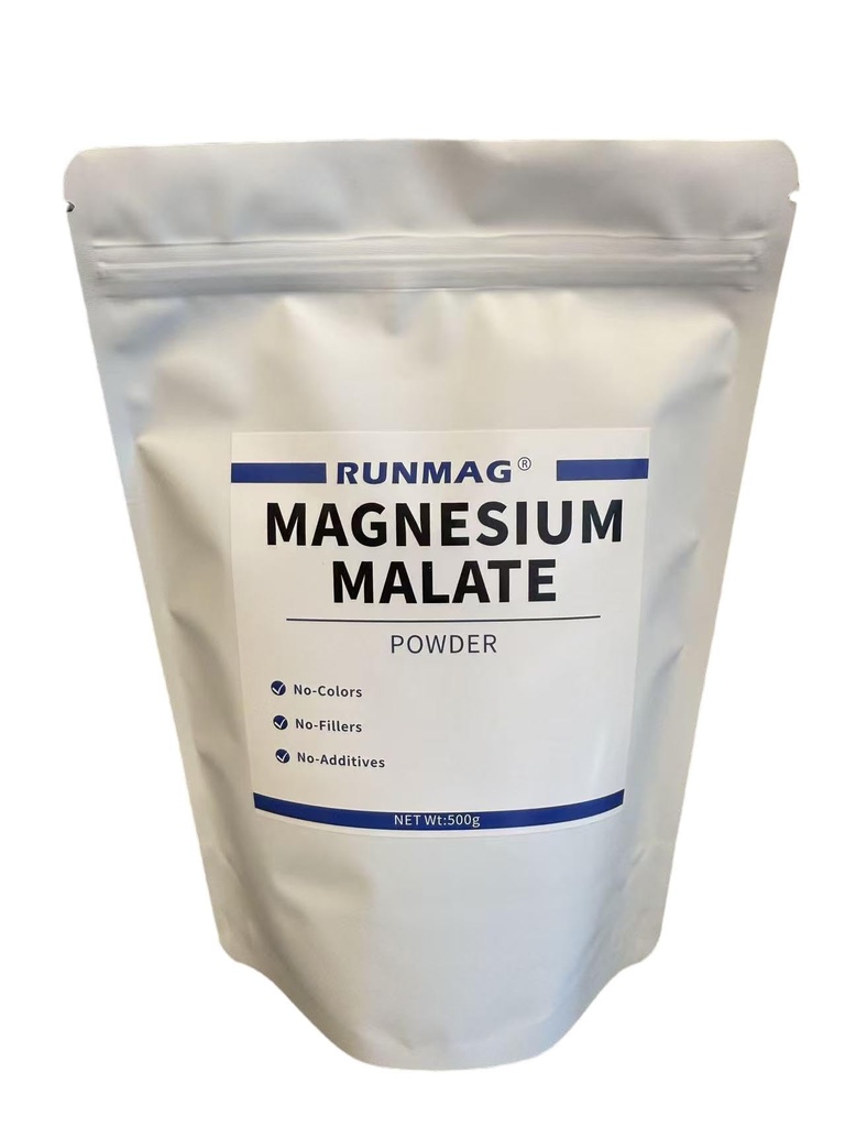 Magnesium Malate Powder 500g- 2.5g Per Serving