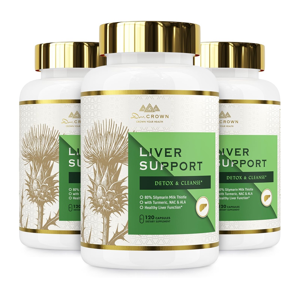 Liver Cleanse Detox & Repair - Milk Thistle Supplement, with Silymarin, N-Acetyl Cysteine(NAC), Artichoke, Turmeric & Dandelion for Liver Detox, Cleanse, Gluten Free, Non-GMO - 360 Capsules