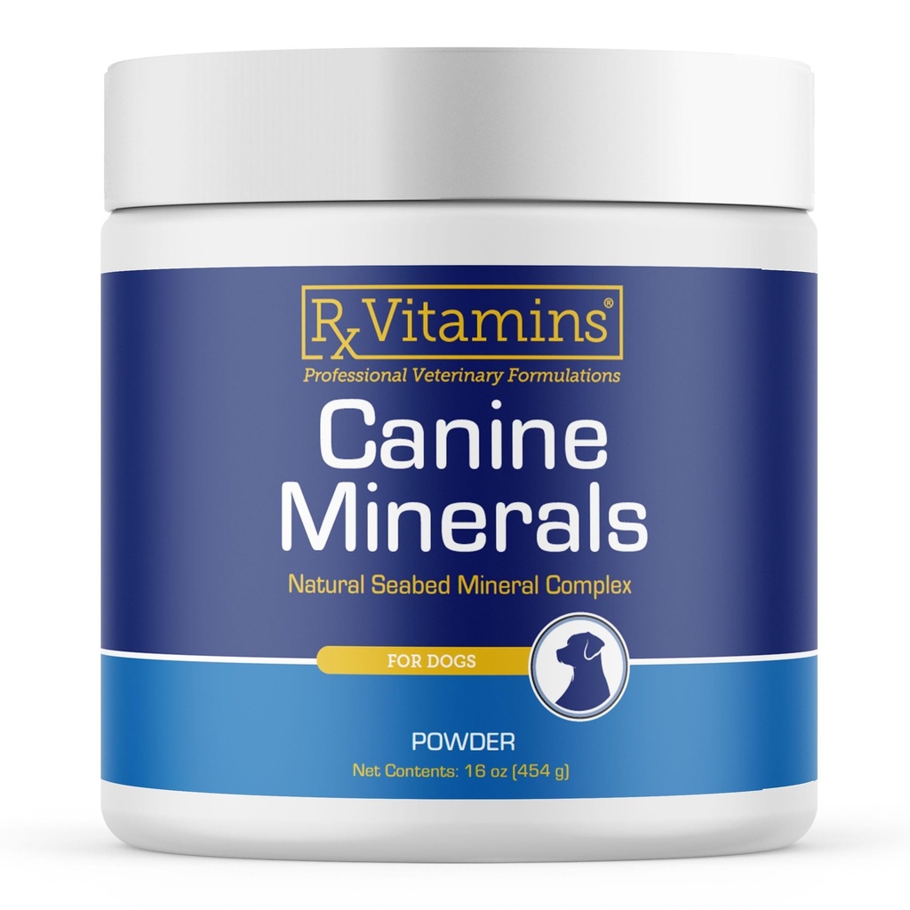 Rx Vitamins Canine Minerals - Βασικά Ορυκτά για Σκύλους - Ασβέστιο, Μαγνήσιο, Συμπλήρωμα σιδήρου, Οστών και κοινών συμπλήρωμα για K9, ανοσοποιητική υποστήριξη - 16oz