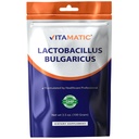 Vitamatic Lactobacillus Bulgaricus Probiotic Powder - Digestive Health Support - 100 Gram (3.5 OZ) - 100 Services