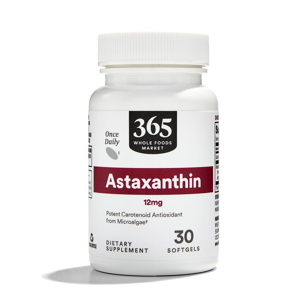 Ολόκληρη αγορά τροφίμων, ασταξανθίνη 12mg, 30 ct