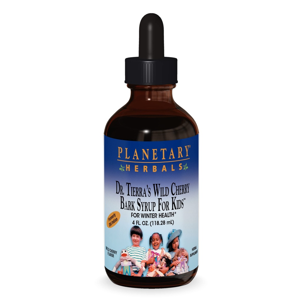Planetary Herbals Wild Cherry Bark Syrup for Kids - 4 Ounces