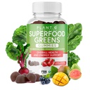 PLANT.O NUTRITION SuperGreens Gummies | Daily Greens Superfood with Fruits, Vegetables & Vitamins to Boost Immunity, Cognitive & Gut Health | Watermelon & Strawberry Flavor | 60 Super Gummies