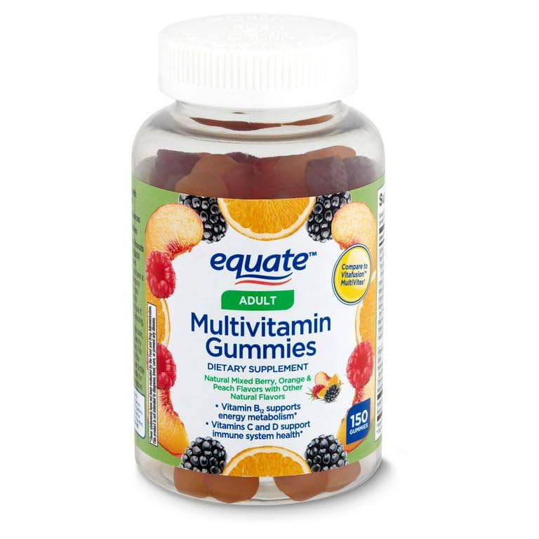 YHN Multivitamin Gummies for Immune Support, Mixed Berry Orange and Peach, 150 Count