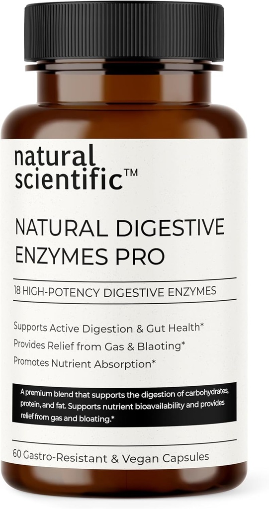 Digestive Enzymes Pro - 18 Φυσικά ένζυμα για την πέψη από την Παπάγια, την Ανανά & Περισσότερα - με τα προβιοτικά και τα πρεβιοτικά - Φυτικά - 60 κάψουλες - Premium συμπλήρωμα διατροφής