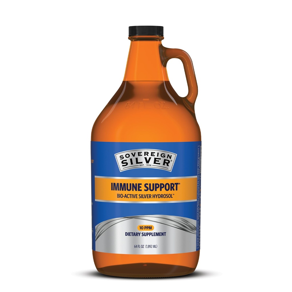 Sovereign Silver Immune Support - Κολλοειδές ασήμι, Bio-Active Silver Hydrosol, 10 ppm, Liquid Twist Top, 64 Fl Oz, (1,892 mL)