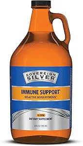 Sovereign Silver Immune Support - Κολλοειδές ασήμι, Bio-Active Silver Hydrosol, 10 ppm, Liquid Twist Top, 64 Fl Oz, (1,892 mL)