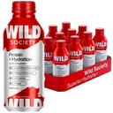 Wild Society Nutrition Hydration + Protein Drink, 20g Clear Whey Protein Isolate, 385mg Electrolytes, Zero Sugar, 100 Calories, Sports Drink, Fruit Punch, 16oz Aluminum Bottle 12 Pack