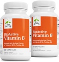 Terry Φυσικά Βιοενεργή Βιταμίνη Β - Aid Heart Health with Bioactive B Vitamins - Συμπλήρωμα με Φολικό & Ασβέστιο - B Complex Vitamin to Aid Νευρικό Σύστημα Λειτουργία - 60 Κάψουλες (Pack of 2)