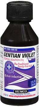 Humco Gentian Violet Topical Solution 2% - 2 oz, Pack of 2