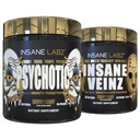 Insane Labz Psychotic Gold and Insane Veinz Gold Pre Workout Nitric Oxide Booster Stack, Increase Muscle Mass, Vascularity, Strength, Energy, Focus, Gummy Candy