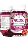 Lunakai USA Made Beet Root Gummies with Antioxidant Blend - Νοστιμότατο Μη-GMO Beet Chews, 60ct