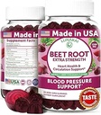 Lunakai USA Made Beet Root Gummies with Antioxidant Blend - Νοστιμότατο Μη-GMO Beet Chews, 60ct