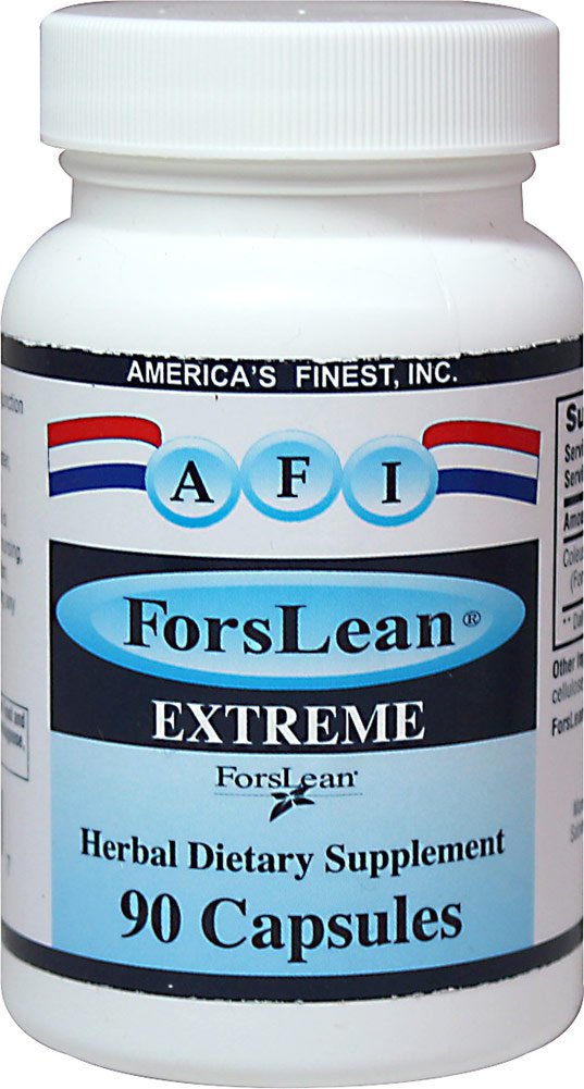 AFI ForsLean® Extreme, Healthy Weight Management Supplement 250 mg I Forskolin from Coleus Forskohlii for Healthy Body Composition Support & Metabolism Support | Non-GMO, Gluten Free - 90 Capsules