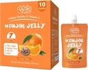 Konjac Jelly Pouch Πόσιμο Πορτοκαλί Γεύση, Χαμηλές θερμίδες (7 Kcal), 10 συσκευασίες, Χωρίς γλουτένη, Keto, Χωρίς ζάχαρη, Χαμηλό Καρβίδιο, Βιταμίνη C Υγιεινό Σνακ Φρούτων, Διακοπές δώρο