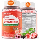 Φυσική Λιποσωμική Βιταμίνη C 1000mg Gummies για Ενήλικες Παιδιά 9+, 1660mg Μασώμενη Βιταμίνη C w/ 11mg Ψευδάργυρος, D3, Elderberry, Echinacea, Bioflavonoid, Ανοσολογική Υποστήριξη - Βιολογικό VIT C από Φρούτα, Χωρίς ζάχαρη