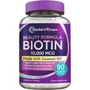 Doctor's Recipes Biotin 10.000 mcg, Hair Growth, Healthy Skin & Nails, Energy Μεταβολισμός, χορτοφαγική-φιλική βιοτίνη, με λάδι καρύδας, μη-GMO, 3μηνη προσφορά, 90 χορτοφαγικά Softgels