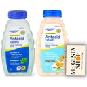Equate Extra Strength Antacid Chewable Wintergreen and Orange Tablets 750 mg, 96 Ct Pack of 02 + me Gusta Sticker