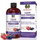 Liquid Hair Formula Vitamins for Women w/2500mcg Biotin,Blueberry Pomegranate Flavor Multivitamin Supplement for Thicker Hair,Glowing Skin & Strong Nails,16 Fl Oz (Blueberry Pomegranate Flavor-1)
