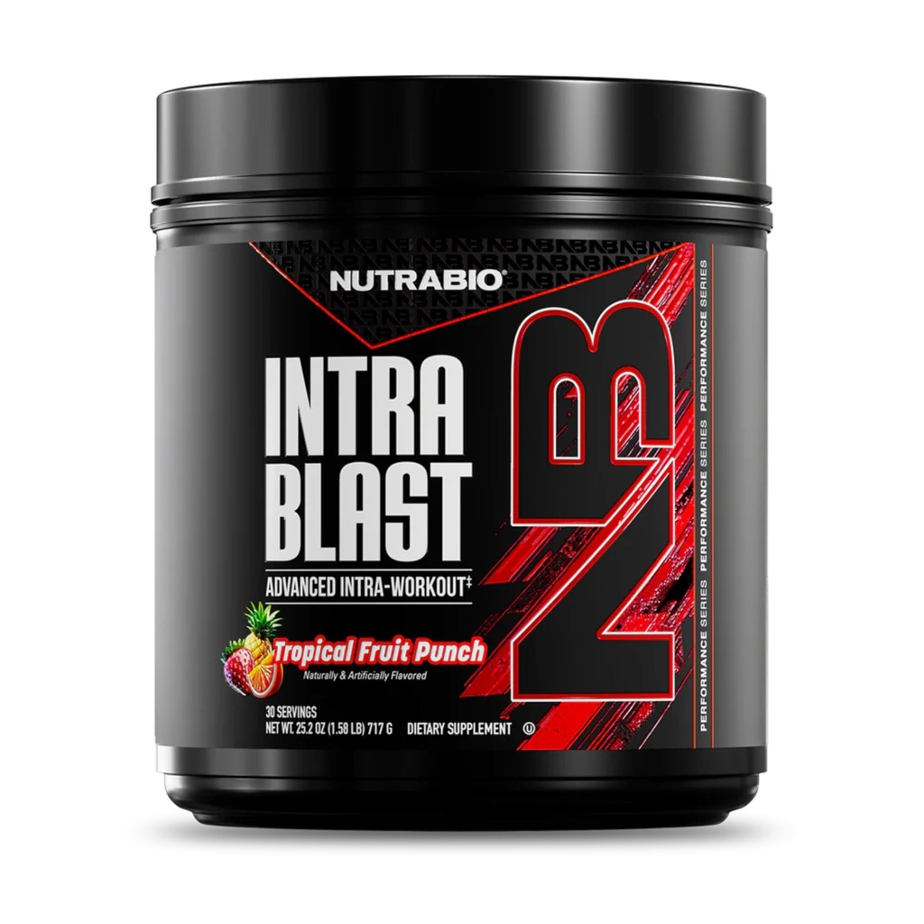 NutraBio Intra Blast Bcaa Powder Amino Acid Supplement, Ηλεκτρολύτης & Hydration Blend, Intra, Pre Education & Mus Recovery, 20g Eaa Amino Acids Powder, 5g Glutamine-Tropical Fruit Punch, 30