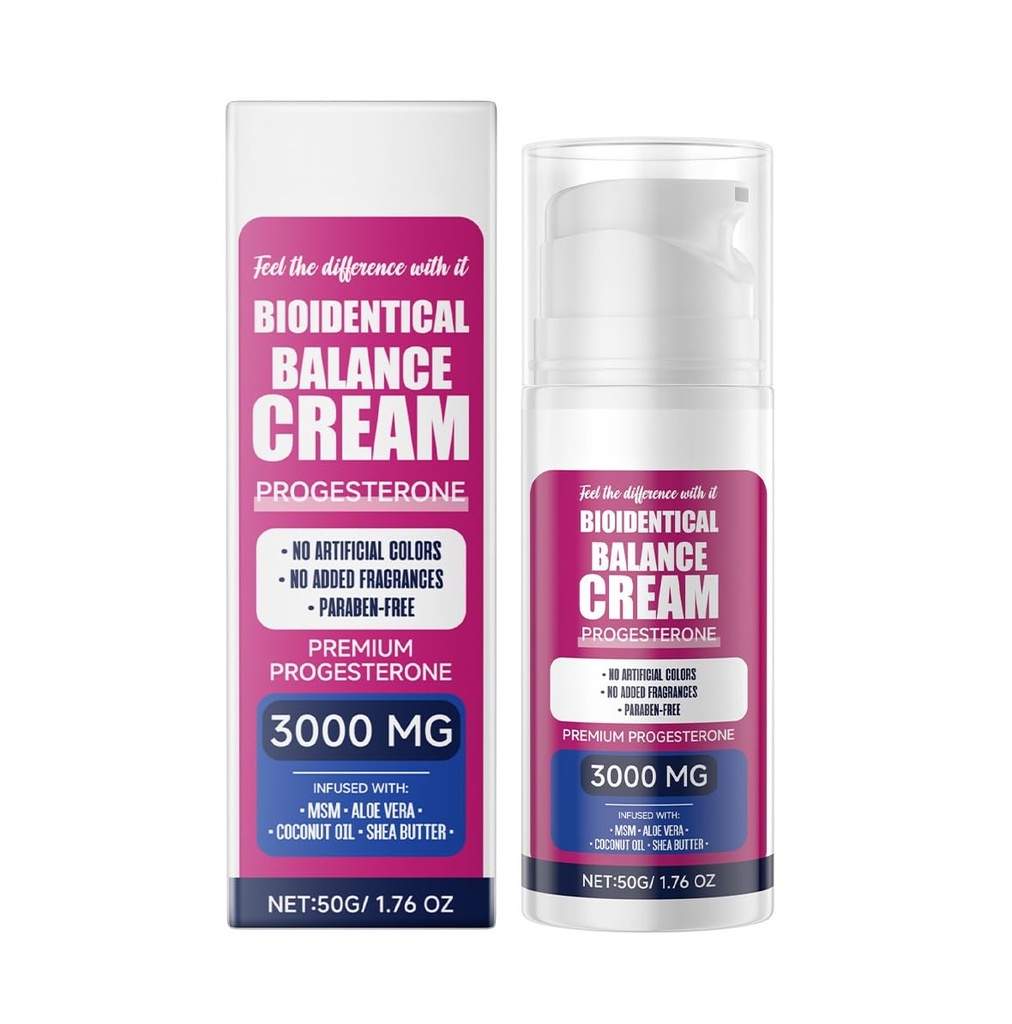 ARANYA Bioidentical Balance Cream with Progesterone 3000 MG, Paraben-Free, Infused with Aloe Vera, Coconut Oil & Shea Butter, 1.76 oz