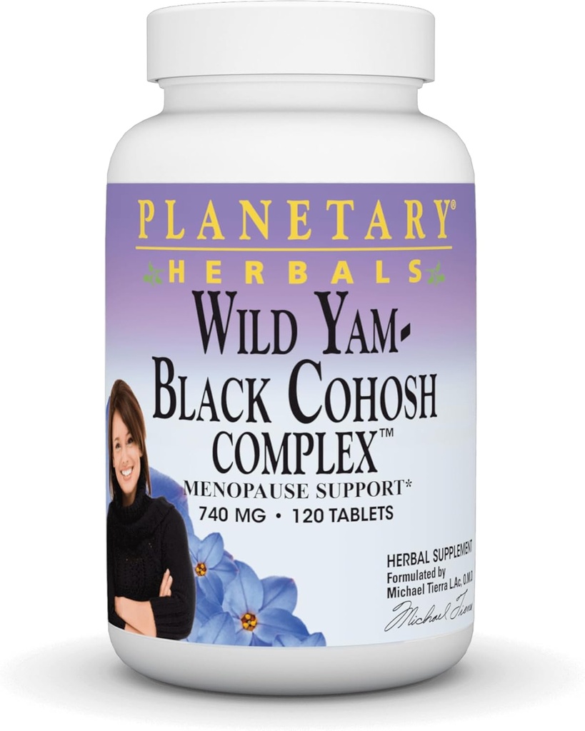Πλανητικά βότανα Άγρια Yam-Black Cohosh Complex δισκία, 120 κόμης