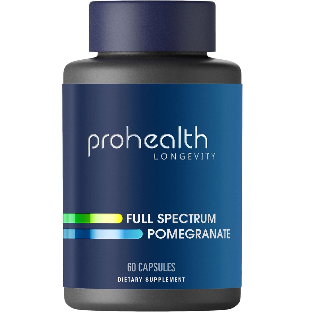 ProHealth Full Spectrum Pomegranate Supplement 60 Capsules, Heart Support with Pomegranate Extract&Pomegranate Juice Powder